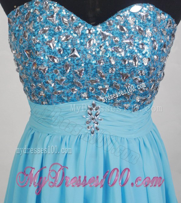 Sequins and Big Diamonds Decorated Prom Gown with Ruched Sash