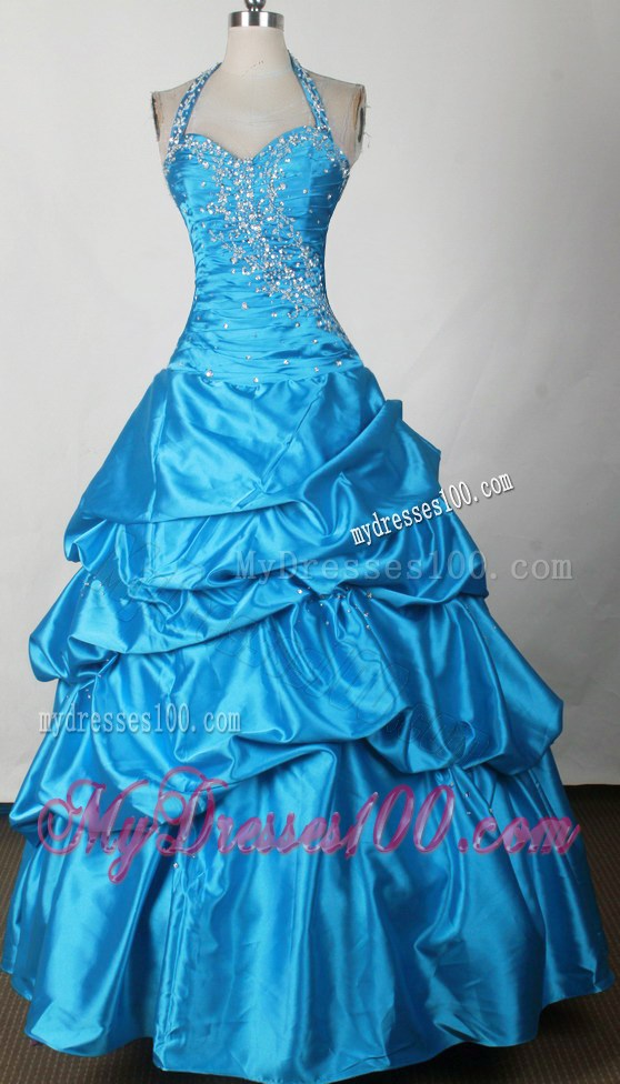 Diamonds Halter Top Sheath Prom Gown with Layers and Pick-ups