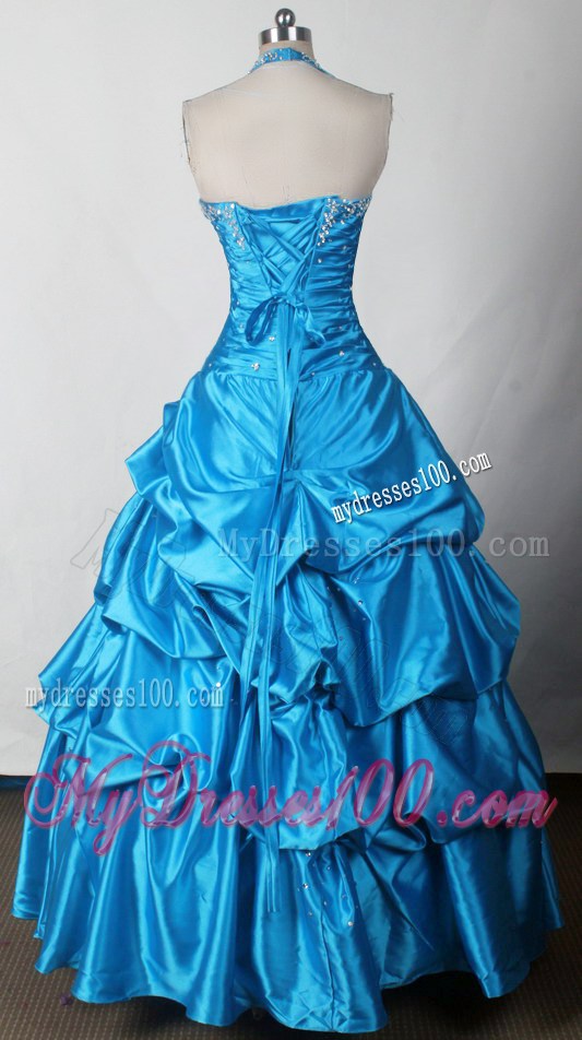 Diamonds Halter Top Sheath Prom Gown with Layers and Pick-ups