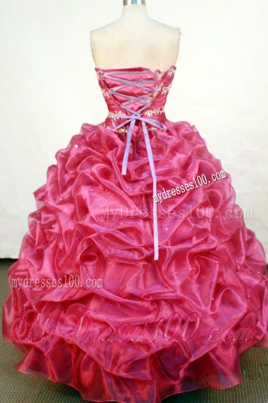 Beautiful Sweetheart Appliques Quinceanera Dress with Pick-ups