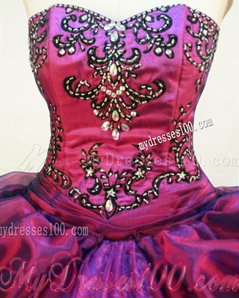 Unique Sweetheart Embroidery with Beading Quinceanera Dress