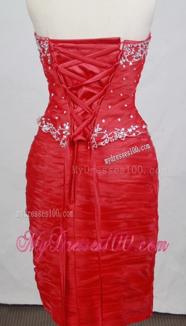 Detachable Dress for Quinceanera Dress in Red with Embroidery