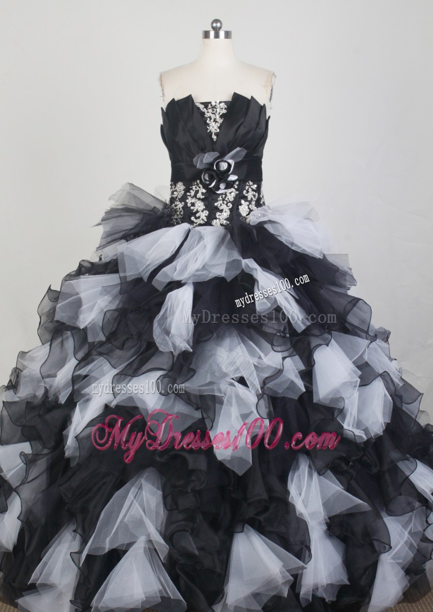 Appliques and Ruffles Organza Multi-color Sweet Sixteen Dresses