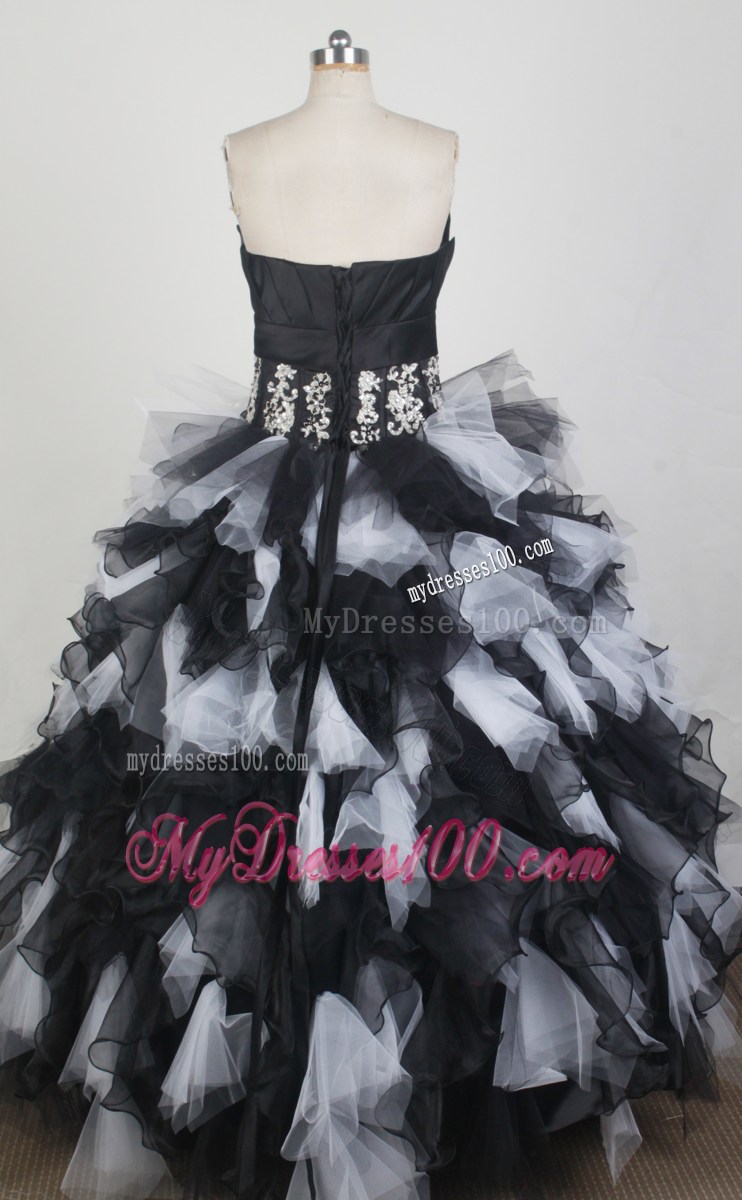 Appliques and Ruffles Organza Multi-color Sweet Sixteen Dresses