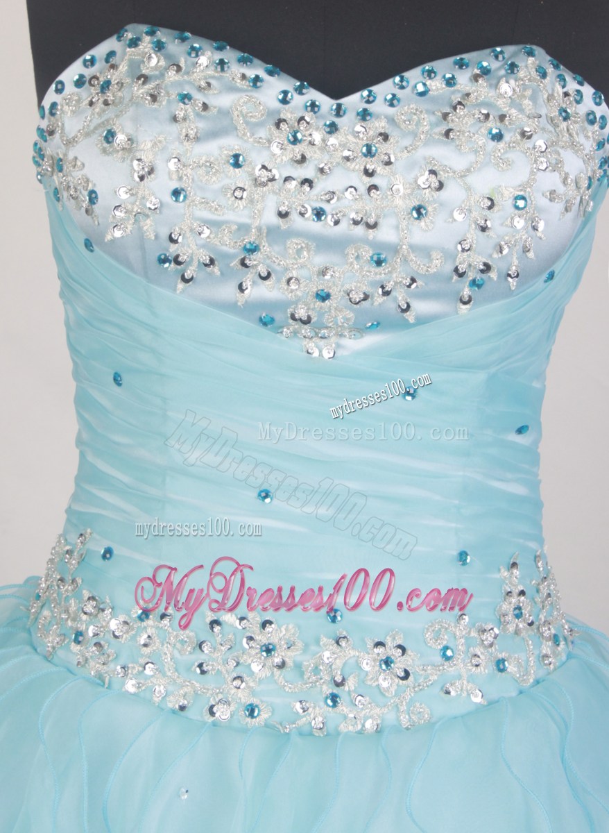 Beading Decorate Sweetheart Ann Waist Colored Quinceanera Dress