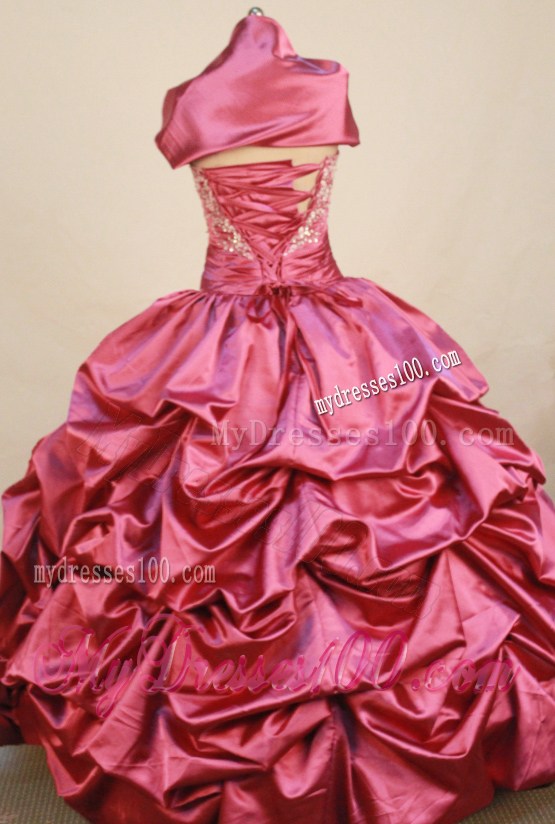Rhinestone and Embroidery Pick-ups Quinces Dress in Hot Pink with Jacket