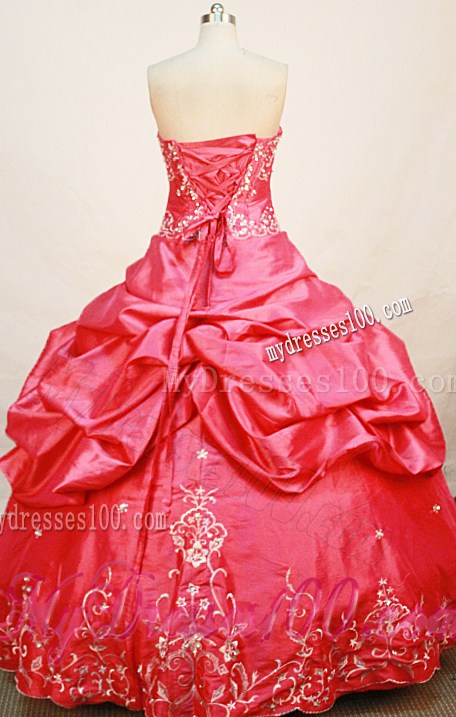 Exquisite Strapless Embroidery Corset Pick-upsQuinceanera Dress