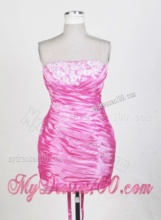 Pick Ups Flowery Hot Pink Quinceanera Gowns with Detachable Skirt