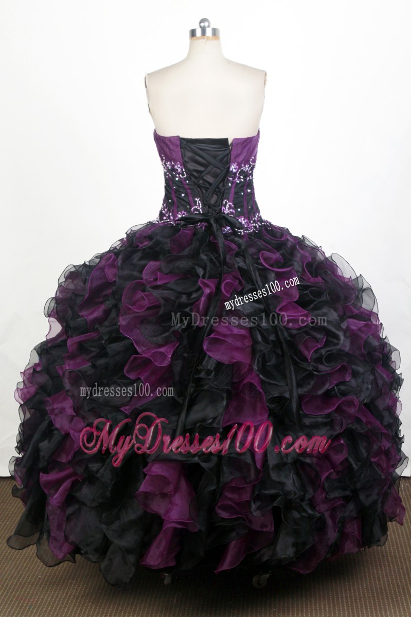 Luxurious Beading and Ruffles Quinceanera Gown in Multi-color