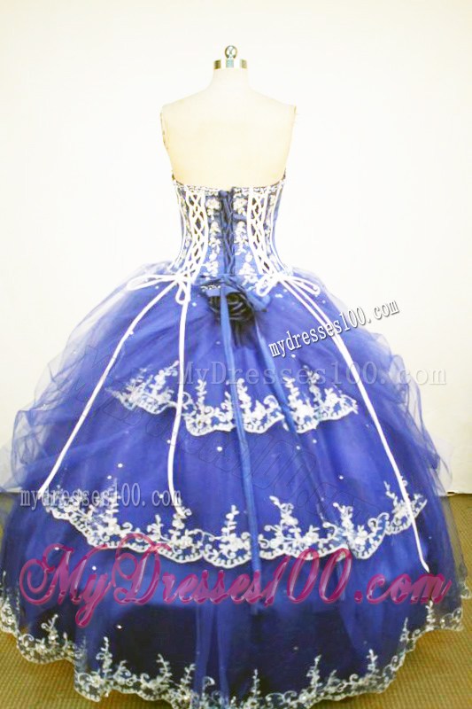 Luxurious Sweetheart Royal Blue Appliques Quinceanera Dress