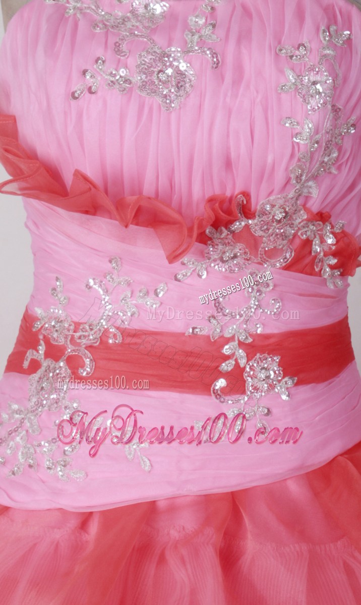 Ruffled Layers Strapless Colorful New Arrival Quinceanera Gowns