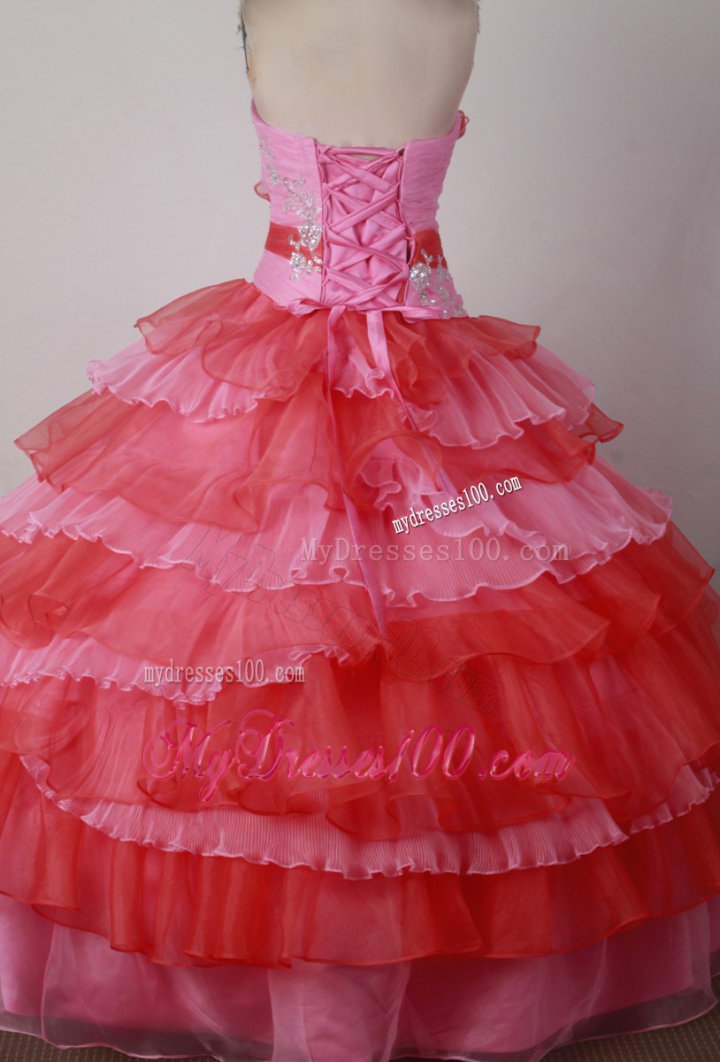 Ruffled Layers Strapless Colorful New Arrival Quinceanera Gowns