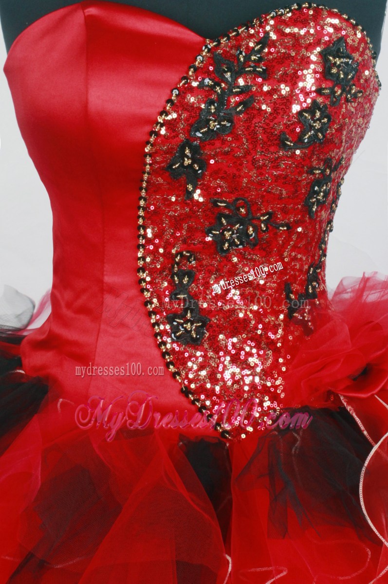 Popular Multi-color Sweetheart Ruffles Beading Quinceanera Dress