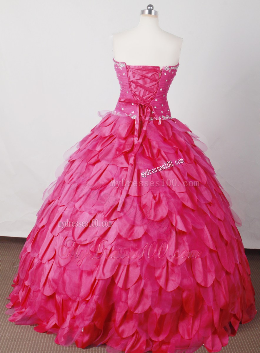 Perfect Strapless Beaded Bust Quinceanera Dress with Layers