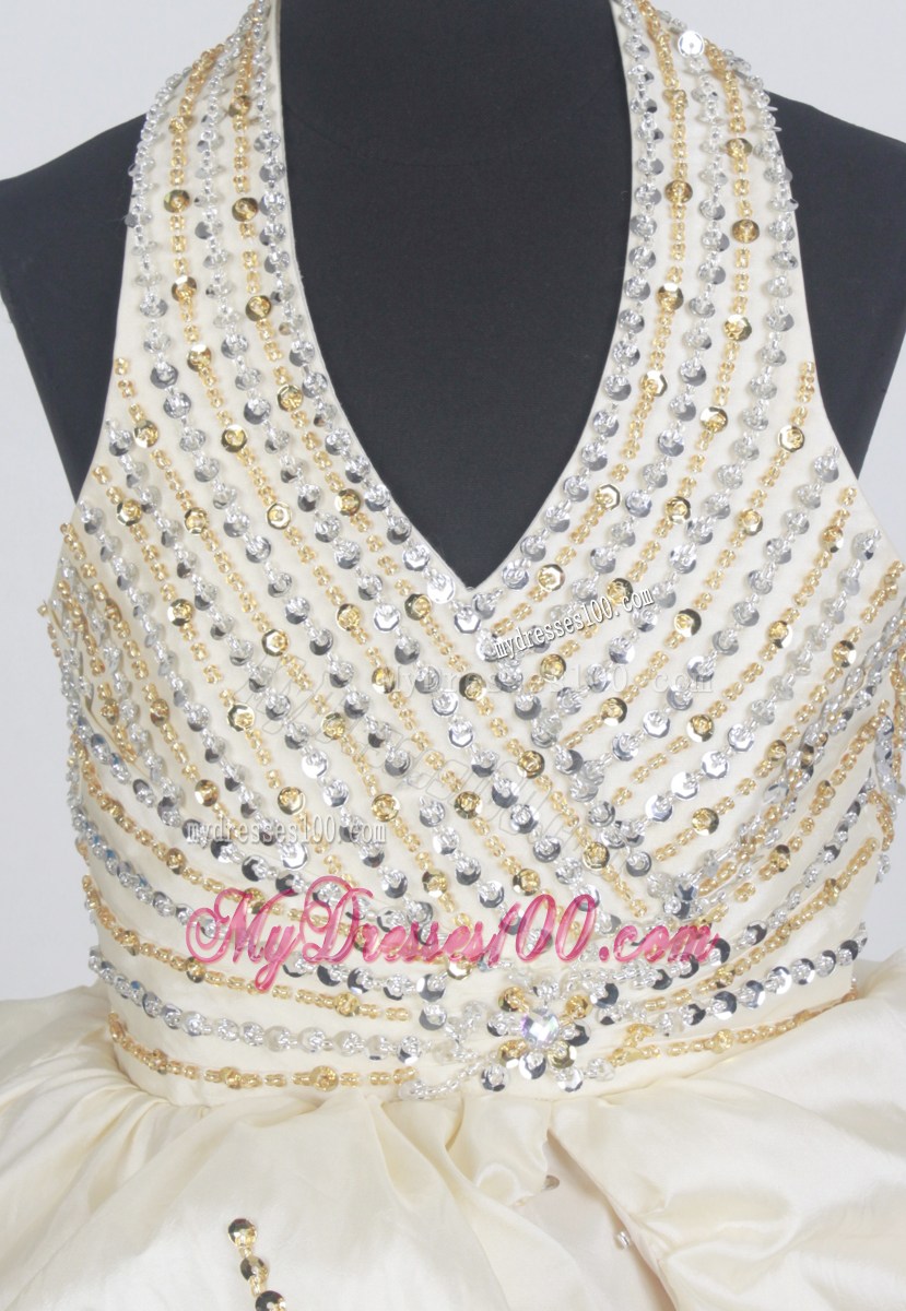 Halter Beading Pick Up Hot Sale Sweet Sixteen Dresses for 2013 Summer