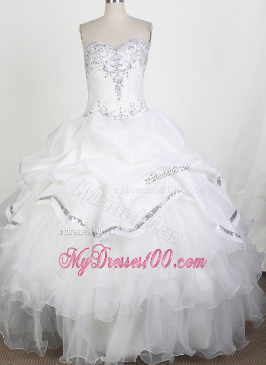 Beautiful Sweetheart Appliques Beading Formal Evening Quinceanera Dresses