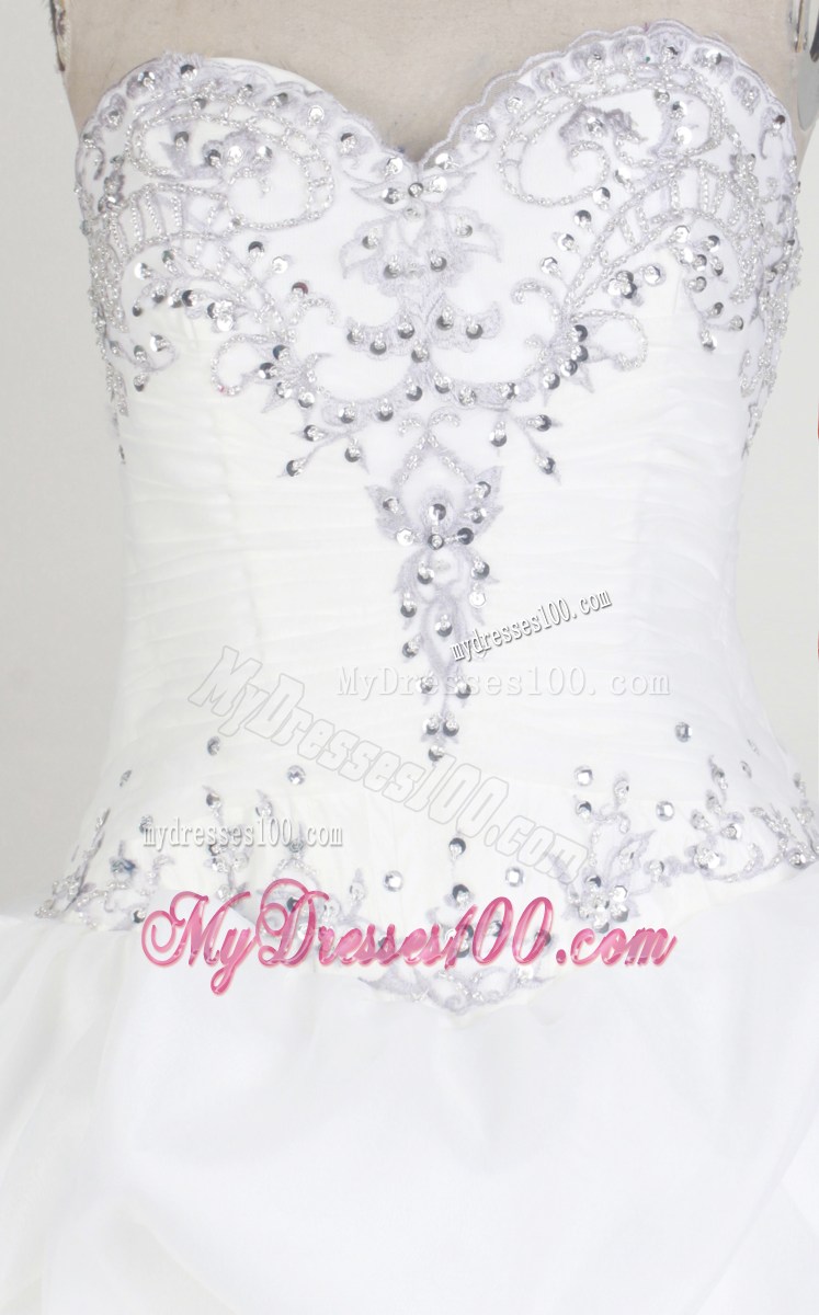 Beautiful Sweetheart Appliques Beading Formal Evening Quinceanera Dresses