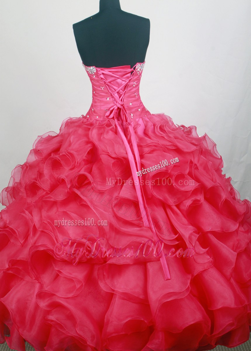 2013 Pretty Ball Gown Sweetheart Ruffles Quinceanera Dress
