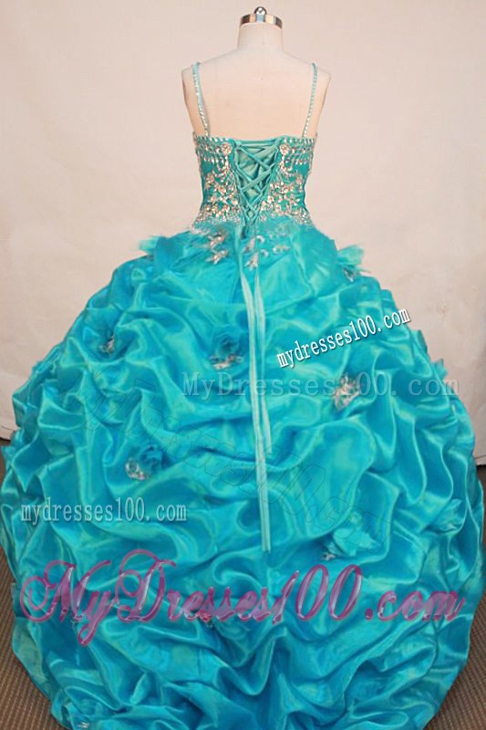 Spaghetti Straps Appliques Beading Sweet 15 Dress for Girls Pick-ups