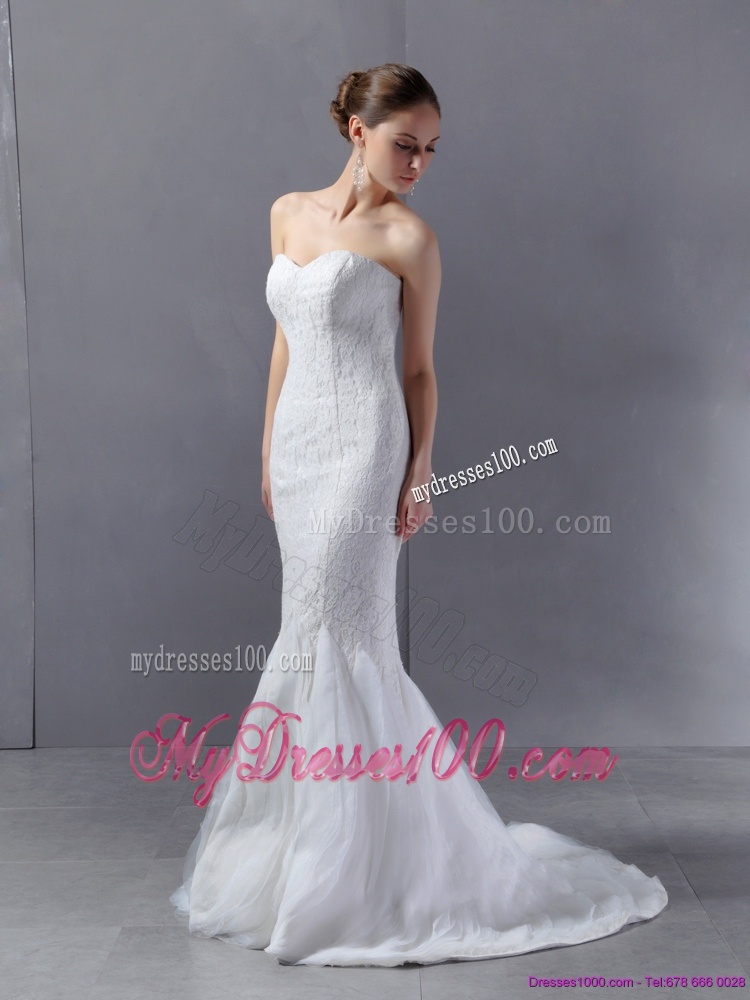2016 Classical Sweetheart Mermaid Wedding Dress with Lace