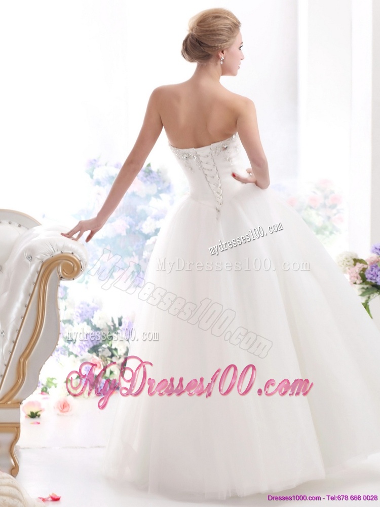 2016 Fashionable Sweetheart Wedding Dress with Paillette