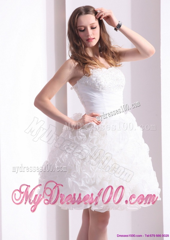 2016 New Style Sweetheart Wedding Dress with Lace and Ruffles