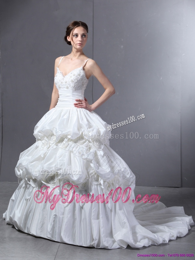 2016 Perfect Sweetheart Wedding Dress with Lace and Pick Ups