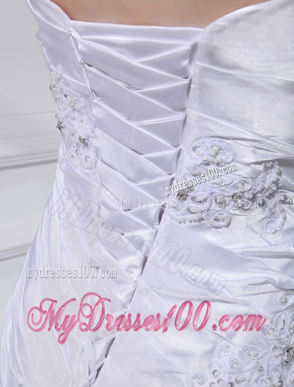 2016 Spring Lace Ball Gown Appliques Wedding Dress with Sweetheart