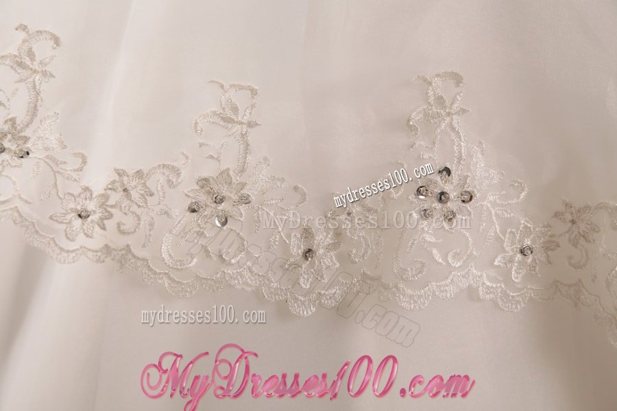 Ball Gown Halter Top Neck Embroidery and Beading Wedding Dress
