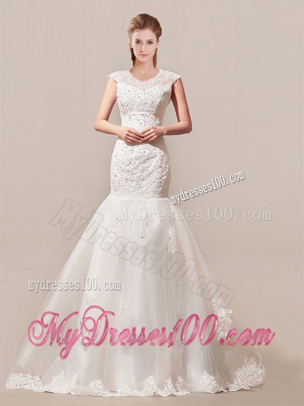 Decent Column Button Up Wedding Dress with Beading and Lace for 2016