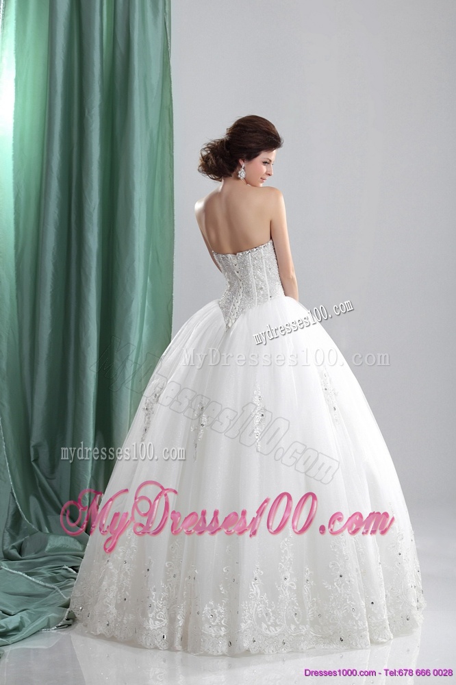 The Super Hot 2016 Sweetheart Wedding Dress with Beading and Lace
