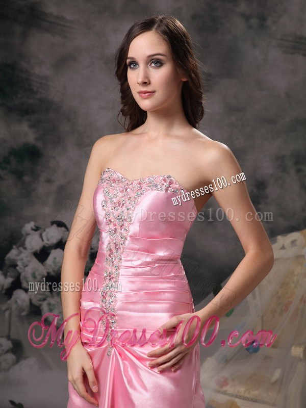 2013 Rose Pink Empire Prom / Evening Dress Sweetheart Brush Train