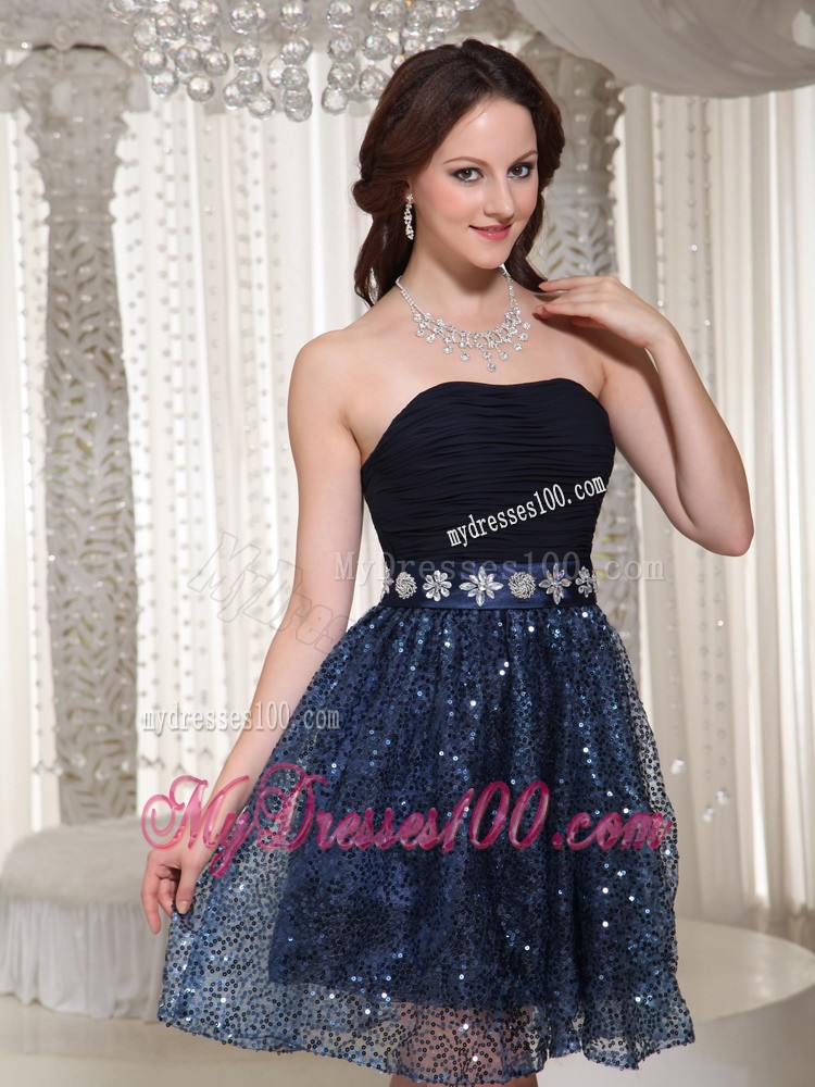Wholesale Sequin Sexy A-line Homecoming Dress With Beading Strapless