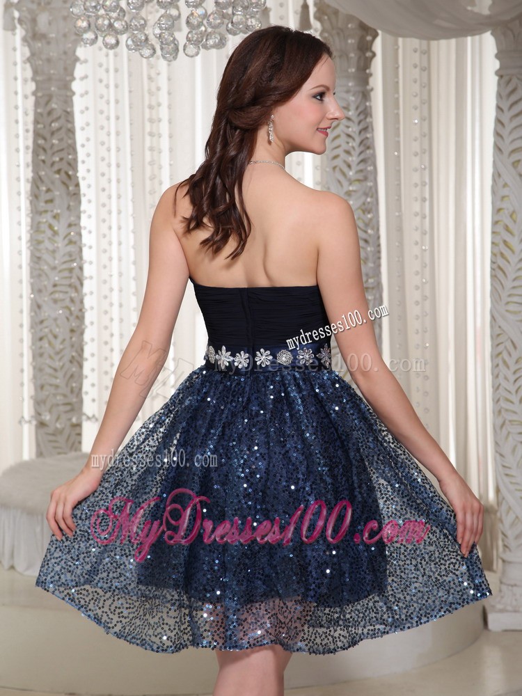 Wholesale Sequin Sexy A-line Homecoming Dress With Beading Strapless