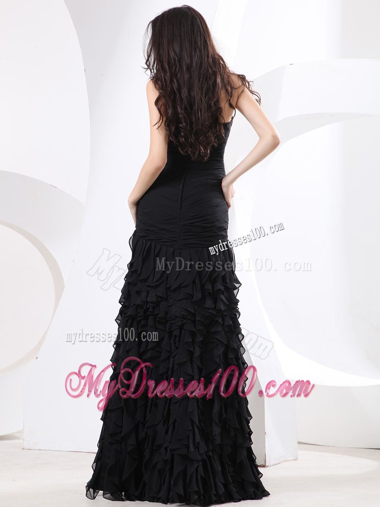 Sweetheart Prom Dress With Ruched Bodice and Ruffles