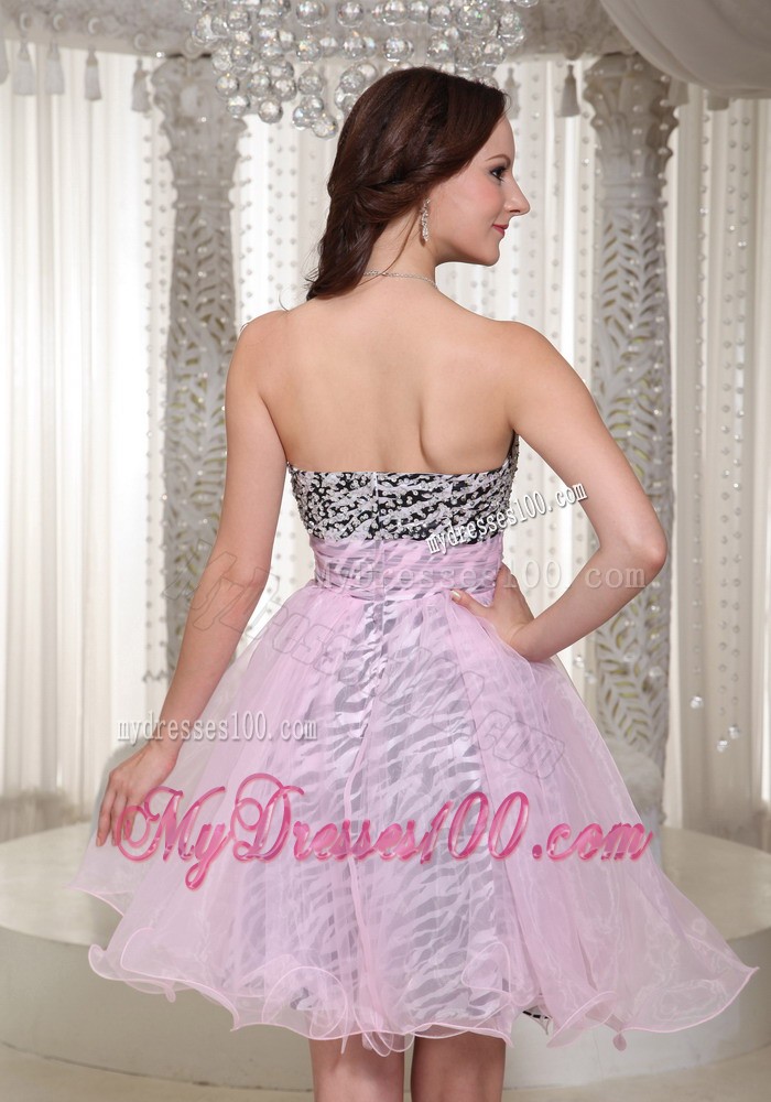 Sweetheart Knee-length 2013 Sweetheart Evening Dress with Zebra