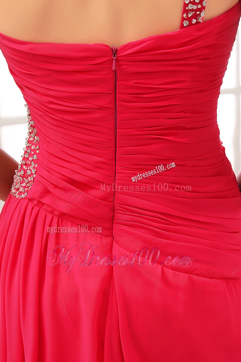 2013 Latest Asymmetrical Hot Pink One Shoulder High-low Dresses