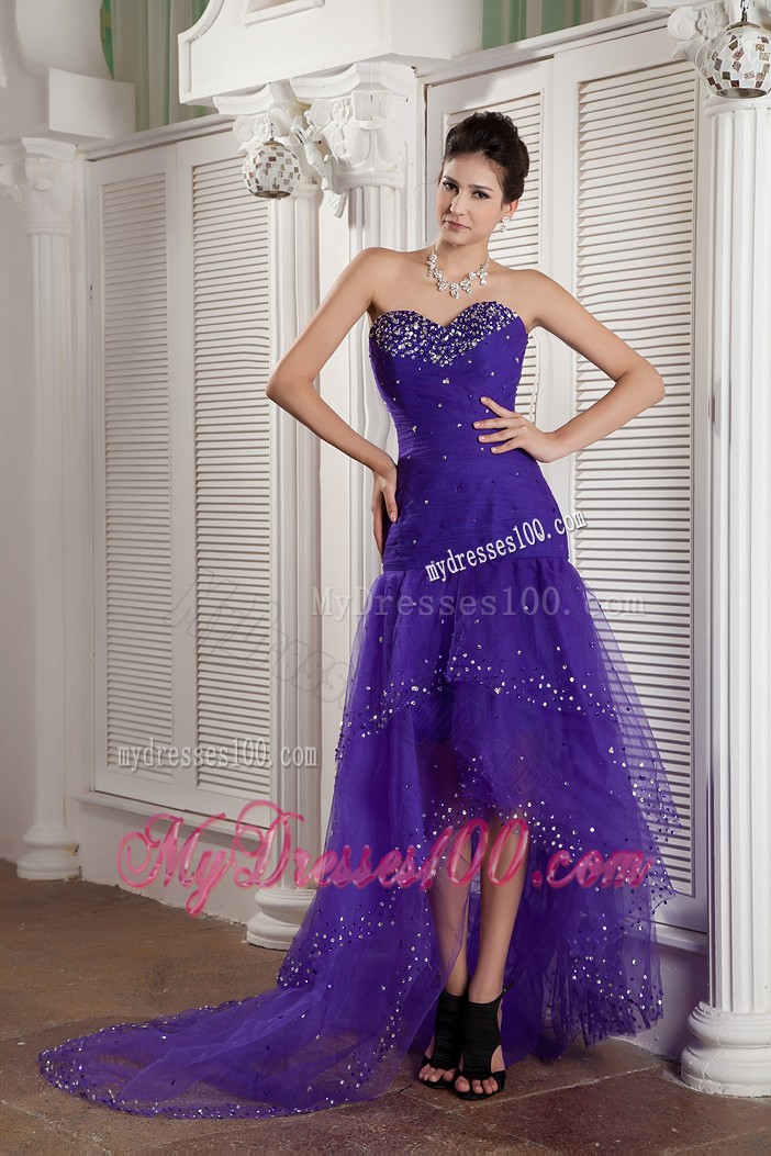 Mermaid Tulle Prom Dress in Purple Made for Customers