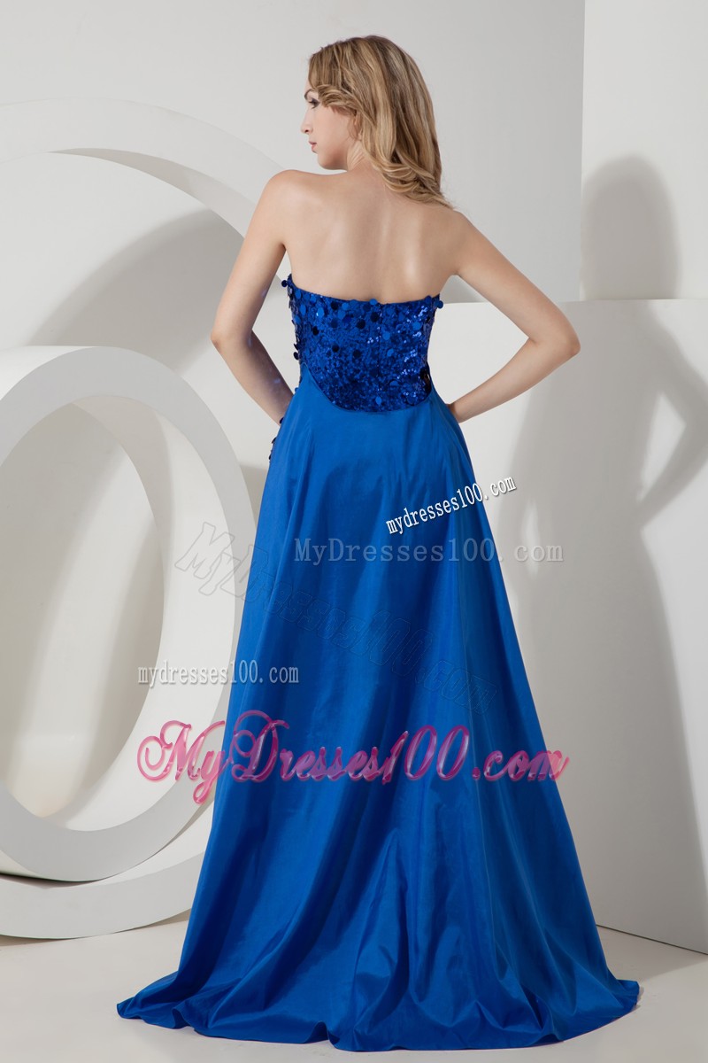 Sexy Sweetheart Paillette Royal Blue Mini Prom Evening Dresses