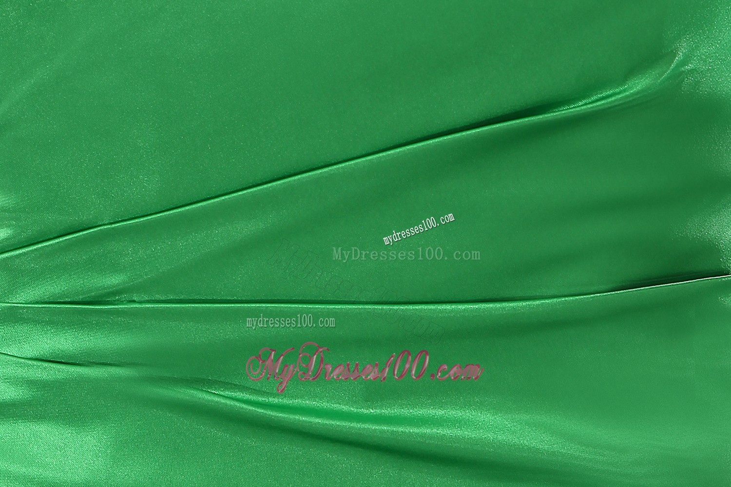 Spring Green Asymmetrical Prom Dress with Brush Train