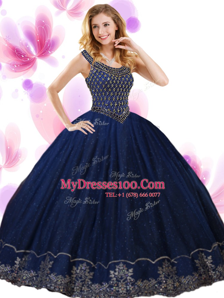Latest Tulle Scoop Sleeveless Zipper Beading and Appliques Sweet 16 Quinceanera Dress in Wine Red