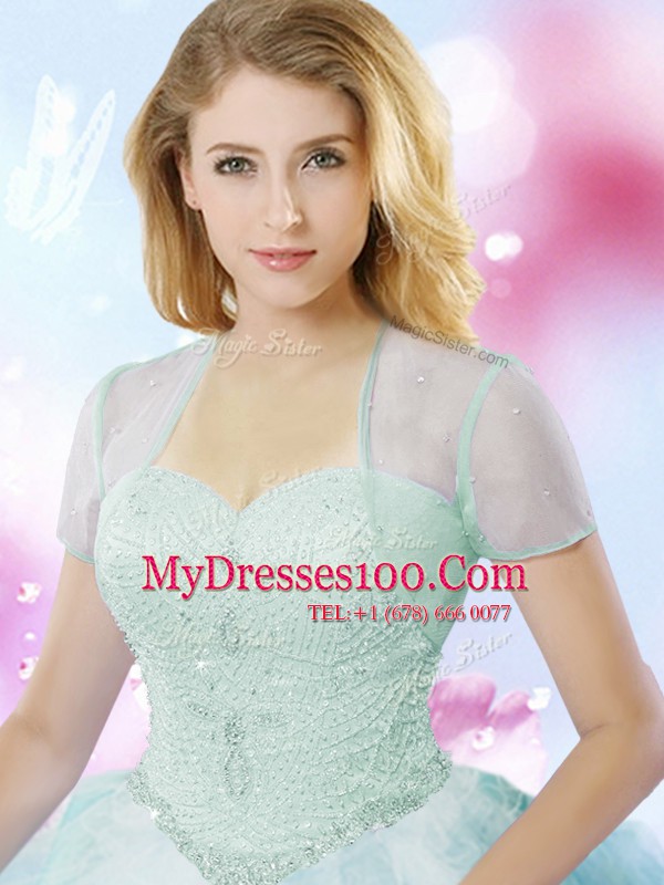 Top Selling Multi-color Sleeveless Beading and Ruffles Floor Length 15th Birthday Dress