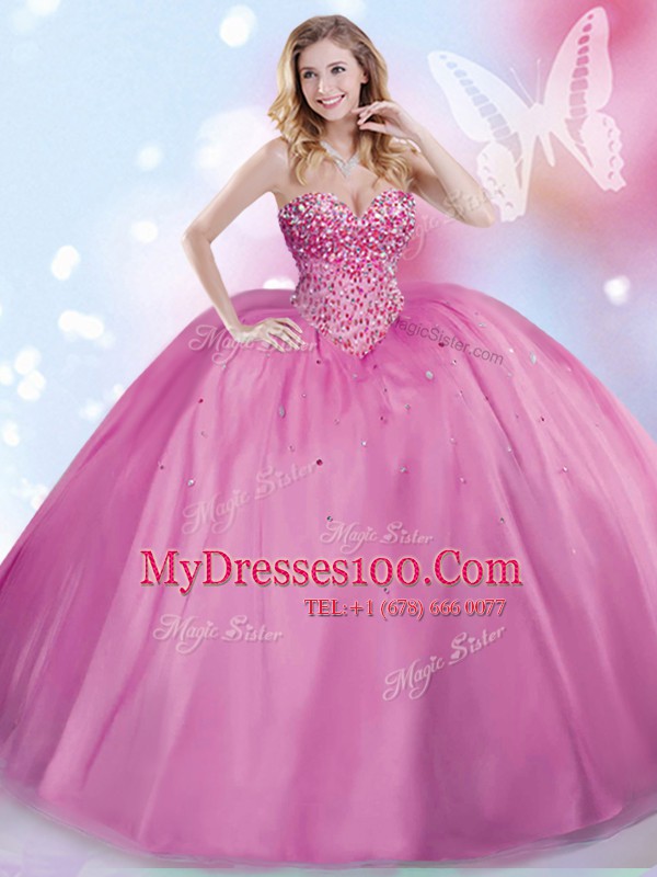 Inexpensive Lilac Quinceanera Dresses Military Ball and Sweet 16 and Quinceanera and For with Beading Sweetheart Sleeveless Lace Up
