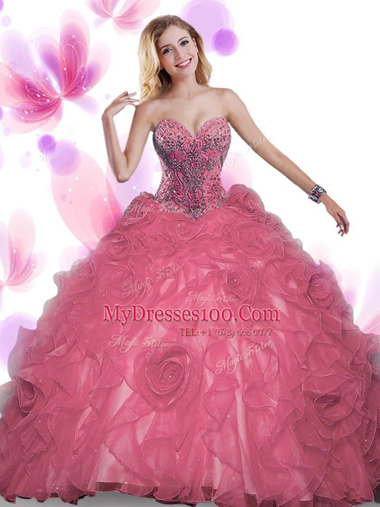 New Style Turquoise Lace Up Sweetheart Beading Vestidos de Quinceanera Organza Sleeveless