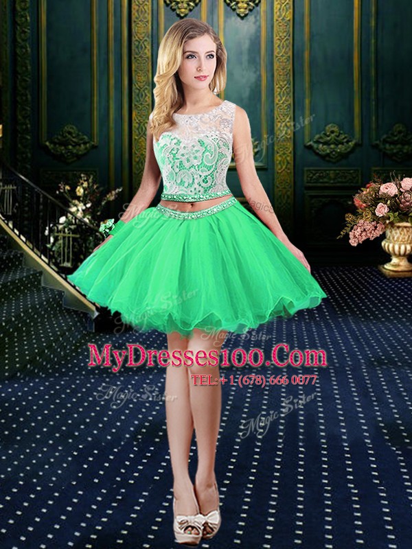 Scoop Sleeveless Organza Lace Up Military Ball Gown for Prom and Party and Sweet 16