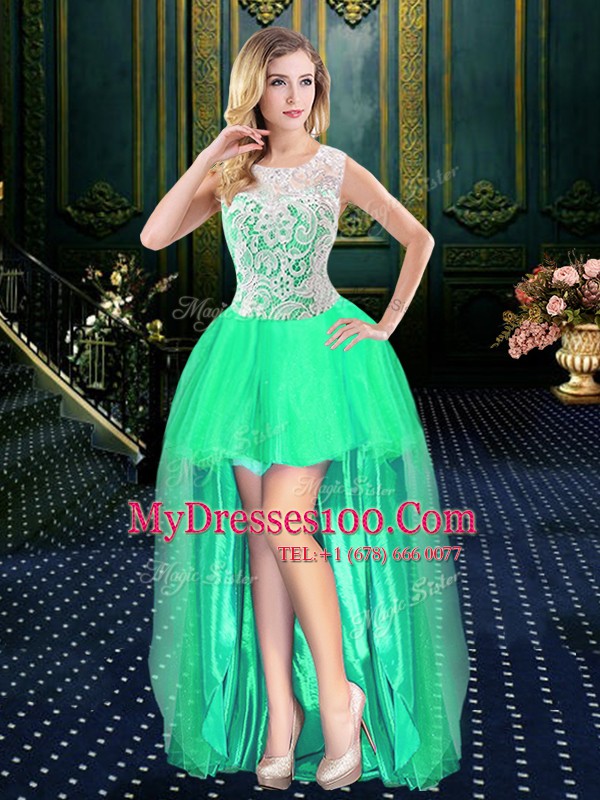 Fantastic Scoop Sleeveless Beading Clasp Handle Cocktail Dresses