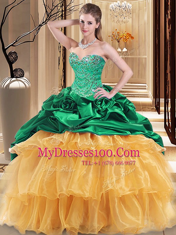 Floor Length Ball Gowns Sleeveless Multi-color Quinceanera Dress Lace Up