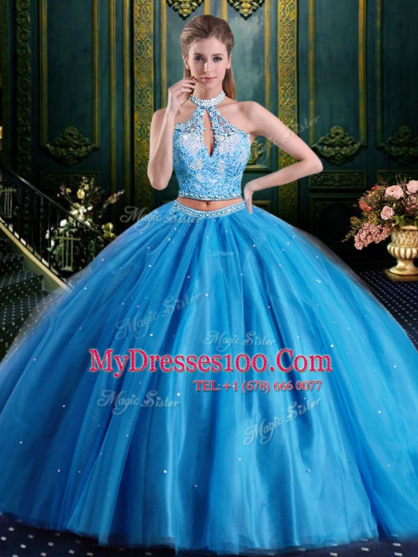 Fashion Sleeveless Lace Up Floor Length Beading and Appliques Sweet 16 Dresses