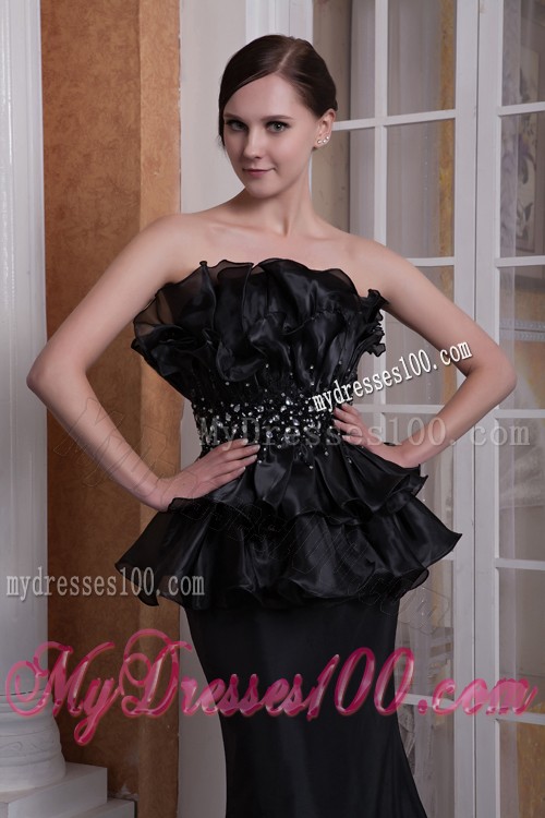 Strapless Beaded Mermaid Prom Dress Sweep Train in Style