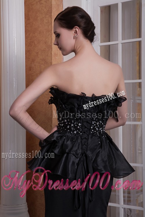 Strapless Beaded Mermaid Prom Dress Sweep Train in Style
